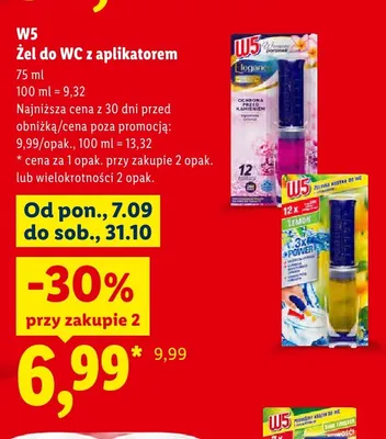 Żel do WC z aplikatorem W5 Elegance Wiosenny Poranek promocja w Lidl