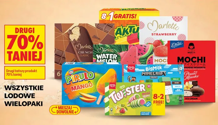 Lody Twister Mini Pineapple 10-pak promocja w Biedronka