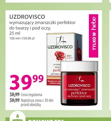 Wymazujący zmarszczki perfektor do twarzy i pod oczy Uzdrovisco promocja w Hebe