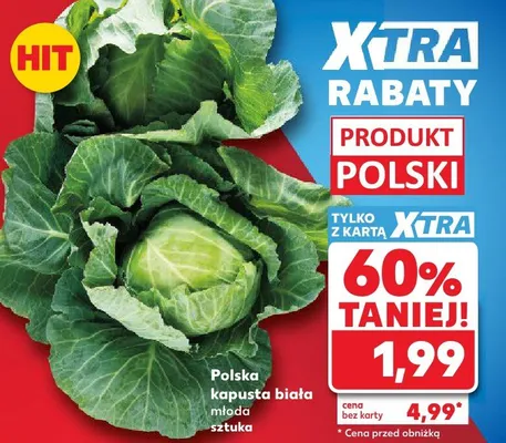 Kapusta biała młoda polska promocja w Kaufland
