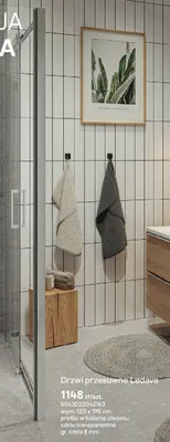 Drzwi przesuwne prysznicowe GoodHome Ledava promocja w Castorama