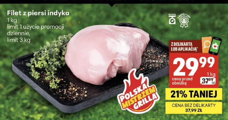 Filet z piersi indyka promocja w Delikatesy Centrum