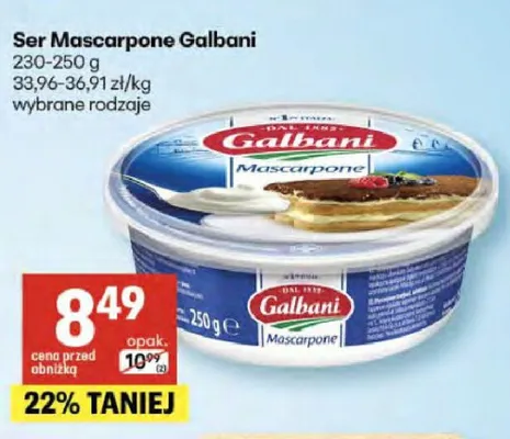 Ser Mascarpone Galbani promocja w Delikatesy Centrum