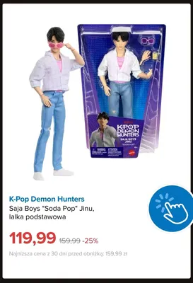 Lalka podstawowa K-Pop Demon Hunters Saja Boys "Soda Pop" Jinu Mattel promocja w Smyk