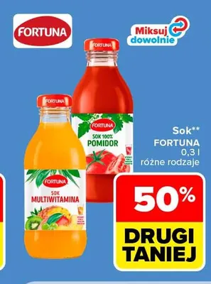 Sok pomidorowy Fortuna 100% promocja w Carrefour