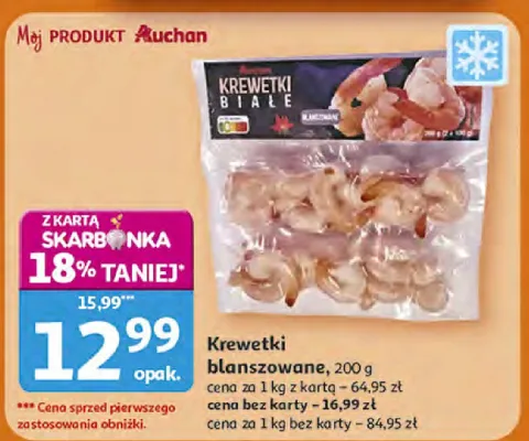 Krewetki blanszowane promocja w Auchan