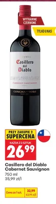 Wino czerwone Casillero del Diablo Cabernet Sauvignon promocja w Biedronka