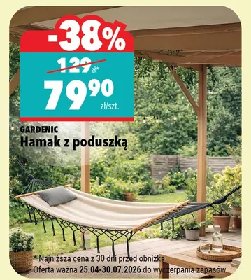 Hamak z poduszką Gardenic promocja w Biedronka Home