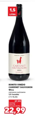 Wino czerwone Bonito Vinedo Cabernet Sauvignon promocja w Kaufland