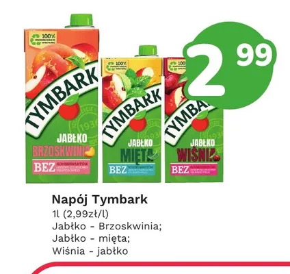 Napój Tymbark wiśnia - jabłko promocja w Limonka