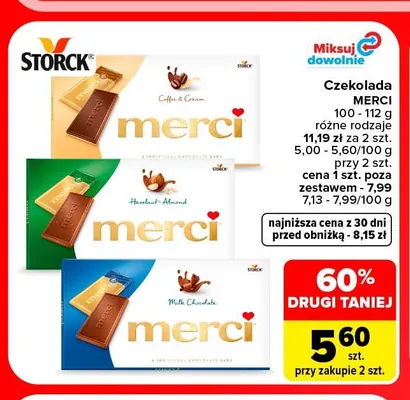Czekolada Merci Coffee & Cream promocja w Carrefour Market