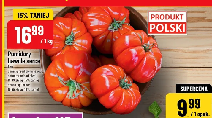 Pomidory bawole serce polskie promocja w POLOmarket