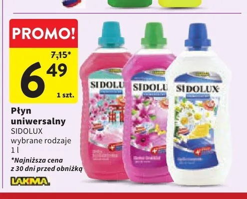 Płyn uniwersalny Sidolux promocja w Intermarche