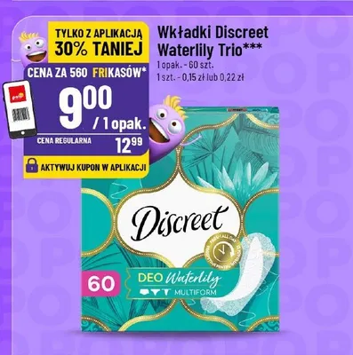 Wkładki Discreet Waterlily Trio promocja w POLOmarket