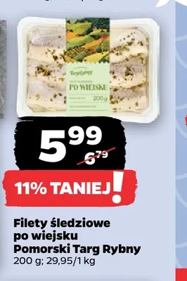 Filety śledziowe po wiejsku Pomorski Targ Rybny promocja w Netto