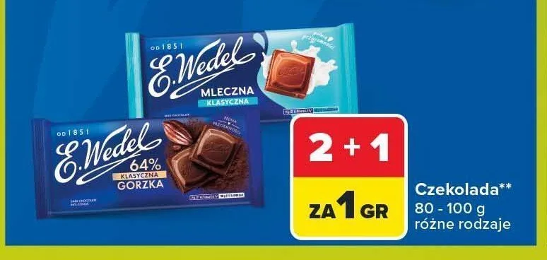 Czekolada E.Wedel mleczna klasyczna promocja w Carrefour Market