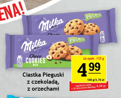 Ciastka Pieguski z orzechami Milka promocja w Gram Market