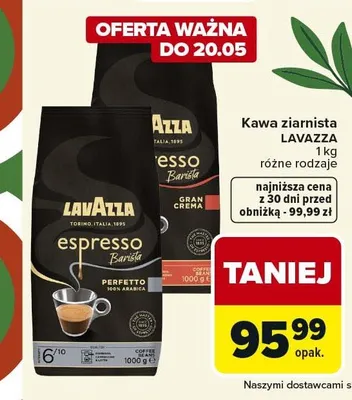 Kawa ziarnista LAVAZZA promocja w Carrefour
