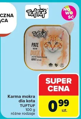 Karma mokra dla kota różne rodzaje promocja w Carrefour Market