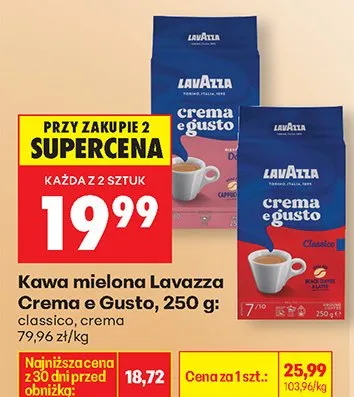 Kawa mielona Crema e Gusto Classico promocja w Biedronka