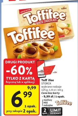 Czekolada Toffifee wybrane rodzaje 125g promocja w Intermarche
