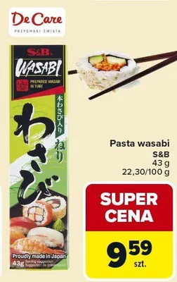 Pasta wasabi S&B promocja w Carrefour Market