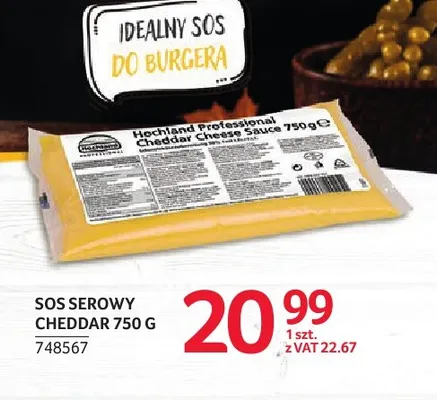 Sos serowy cheddar Hochland promocja w Selgros