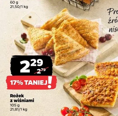 Rożek z wiśniami promocja w Netto