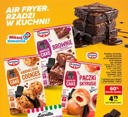 Pączki skyrusie do przygotowania w air fryerze Dr. Oetker promocja w Carrefour