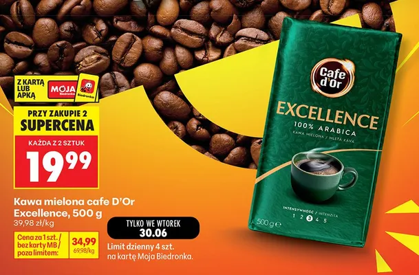Kawa mielona Cafe D'Or Excellence promocja w Biedronka
