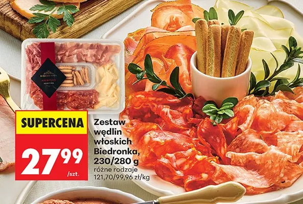 Zestaw wędlin włoskich promocja w Biedronka