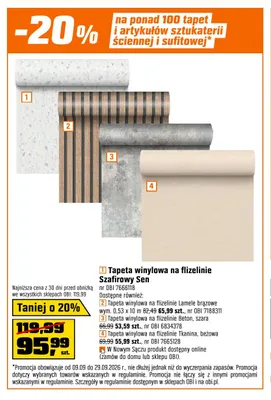 Tapeta winylowa na flizelinie Lamele brązowe promocja w OBI