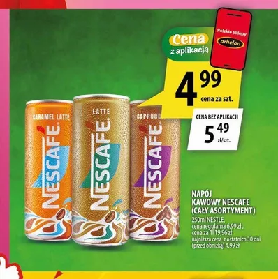 Napój kawowy Nescafé Cappuccino promocja w Arhelan