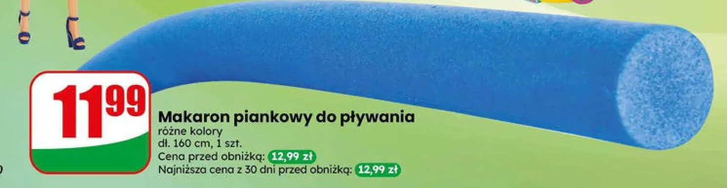 Makaron piankowy do pływania długość 160cm promocja w Dino