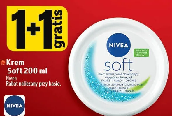 Krem Nivea Soft promocja w TOPAZ