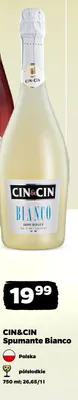 Wino musujące CIN&CIN Spumante Bianco półsłodkie polskie promocja w Netto