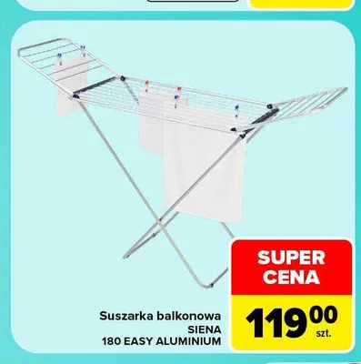 Suszarka balkonowa Siena 180 Easy Aluminium promocja w Carrefour