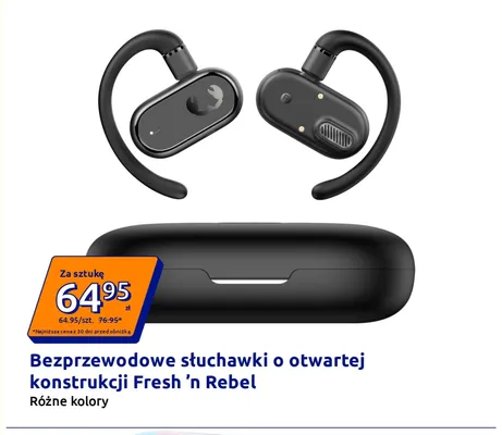 Bezprzewodowe słuchawki o otwartej konstrukcji Fresh 'n Rebel promocja w Action