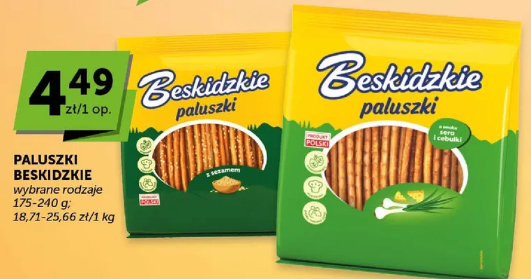 Paluszki wybrane rodzaje promocja w Groszek