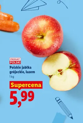 Jabłka grójeckie polskie luzem promocja w Lidl