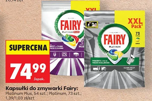 Kapsułki do zmywarki Platinum Plus promocja w Biedronka