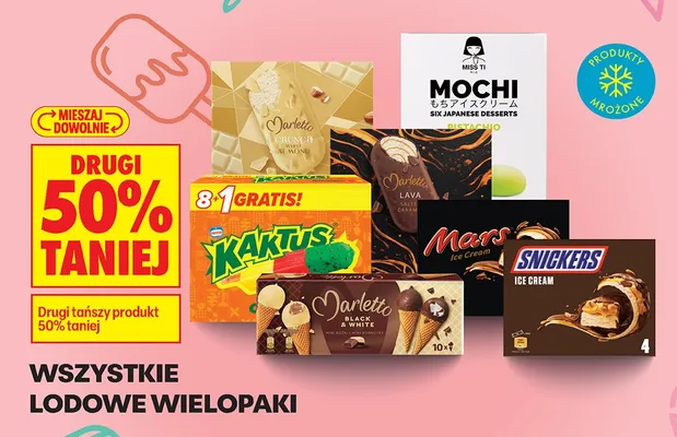 Lody wielopaki różne rodzaje promocja w Biedronka
