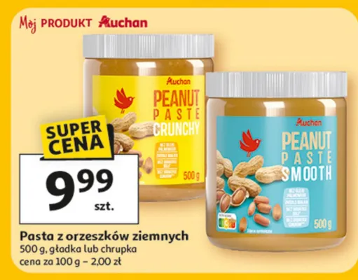Pasta z orzeszków ziemnych promocja w Auchan