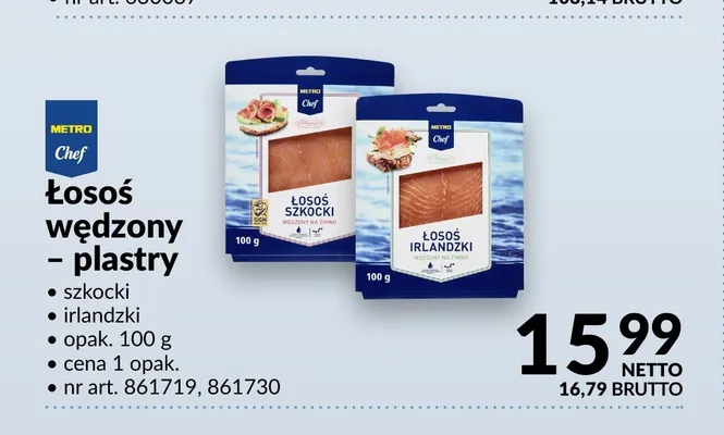 Łosoś wędzony plastry irlandzki METRO Chef promocja w Makro
