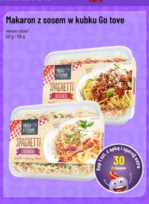 Makaron z sosem w kubku Go tove Spaghetti Bolognese promocja w POLOmarket