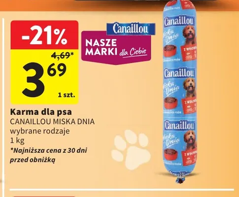 Karma dla psa Miska Dnia Canaillou promocja w Intermarche