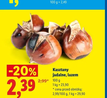 Kasztany jadalne Ryneczek Lidla promocja w Lidl