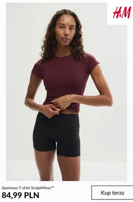 Sportowy t-shirt SculptMove™ H & M promocja w H&M