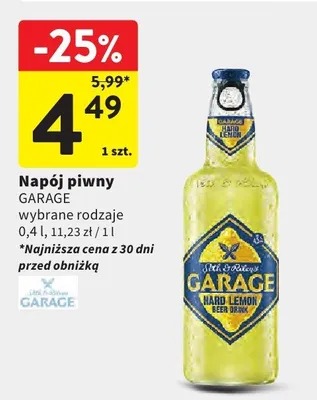 Napój piwny wybrane rodzaje promocja w Intermarche