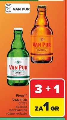 Piwo Lager 0,33l butelka bezwrotna promocja w Carrefour Market